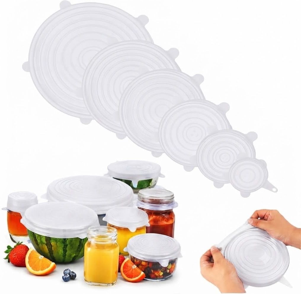 Silicon Lids Covers Flexible & Stretchable Lids Cover for Bowls 2.6 inch, 3.8 inch, 5.7 inch, 6.5 inch, 8.3 inch Lid Set, Pack of 6-image-32