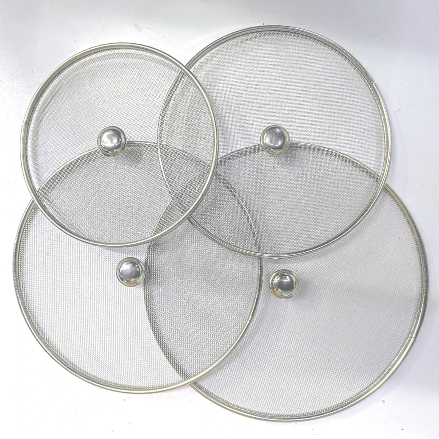 Stainless Steel Milk Cover Net Lids Pack of 4 7 inch, 8 inch, 9 inch, 10 inch Lid Set, Pack of 4-image-35