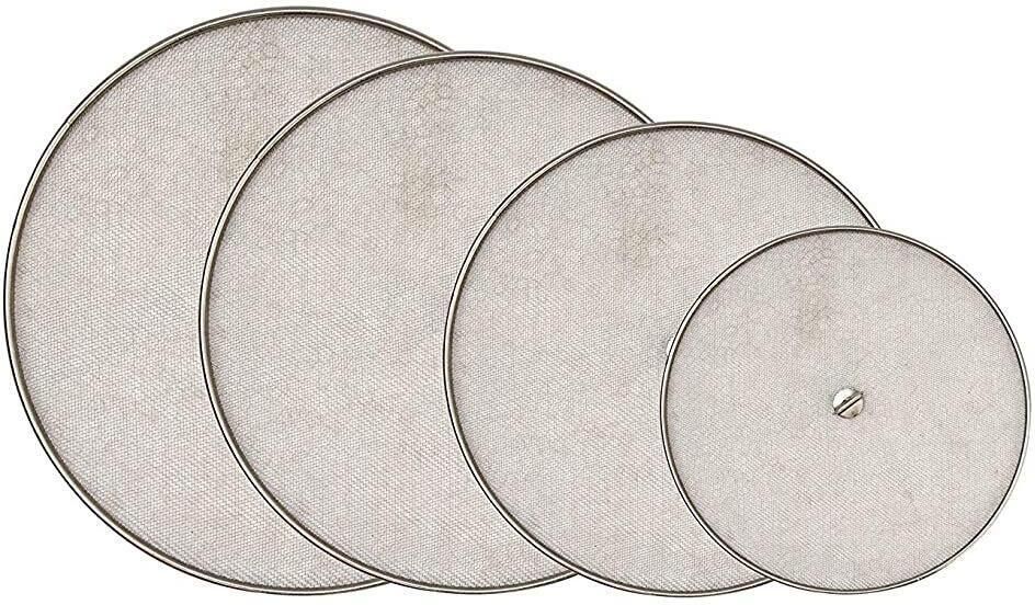 konquer times Stainless Steel Net Cover/Lid For Milk, Curry|Set Of 4 Pieces|304 Food Grade 7.87 inch, 8.85 inch, 9.84 inch, 11 inch Lid-picture-28