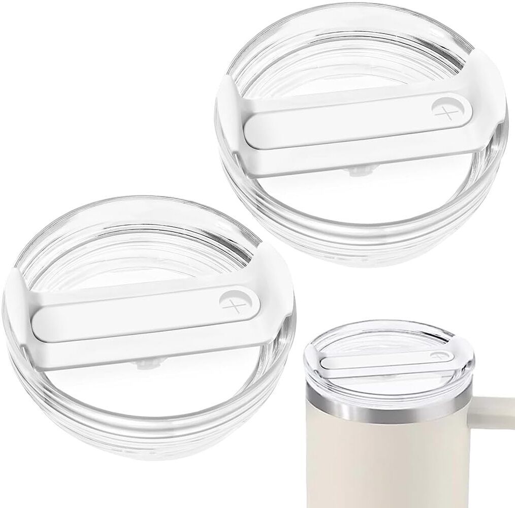 maycreate 2 Pack 40oz Tumbler Lids Replacement Spill Proof for and Other Cups Mugs 4 inch Lid Set, Pack of 2-picture-25