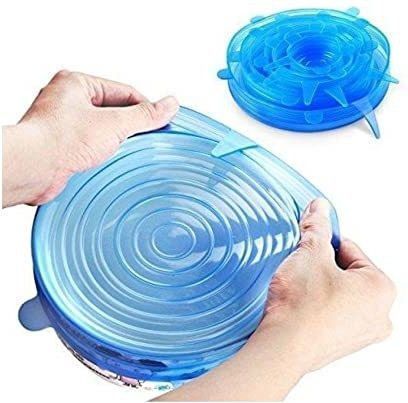 Various Sizes and Container Shapes - Expandable, Reusable, Durable, Non-Stick 8 inch Lid Set, Pack of 6-image-27