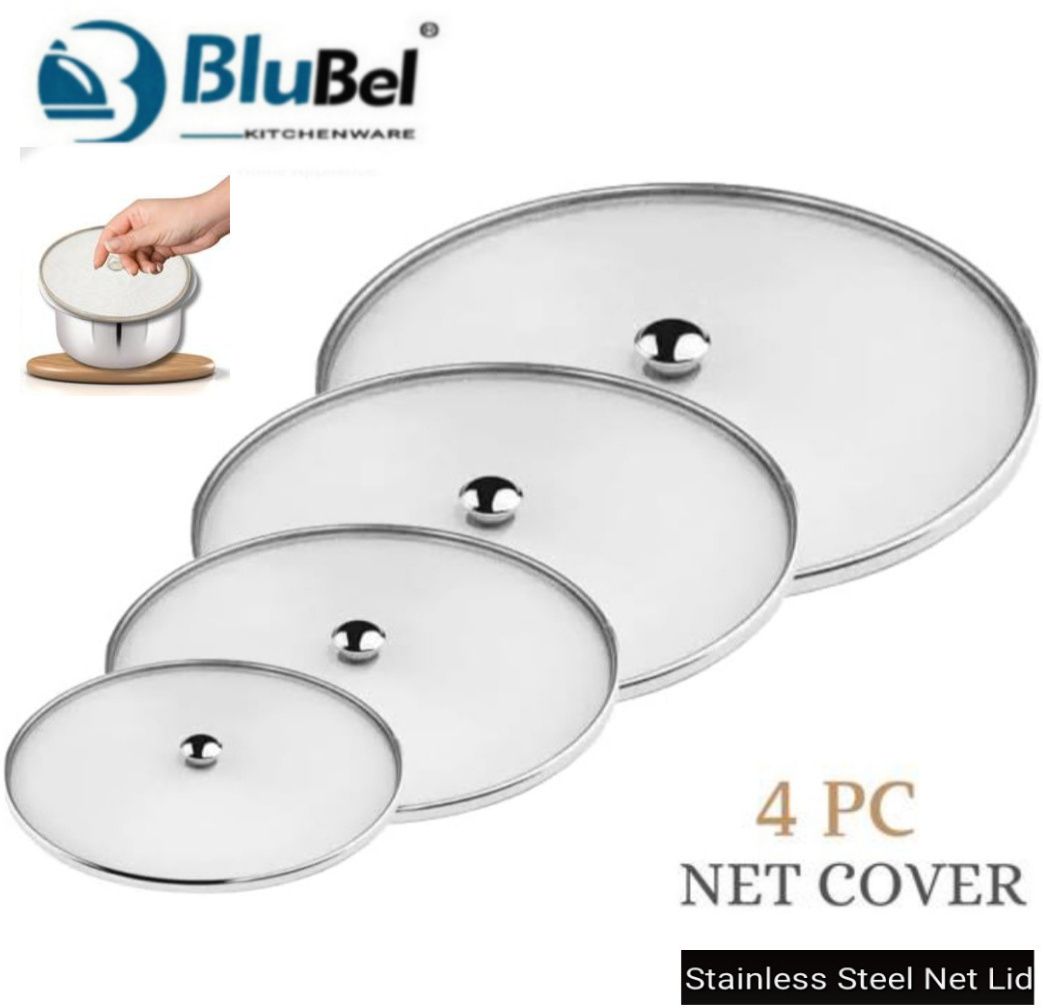 Stainless Steel Lid Food Cover/Milk Cover Jali/Steel Jali/Multipurpose Net Lid 6 inch, 7 inch, 8 inch, 9 inch Lid Set-image-44