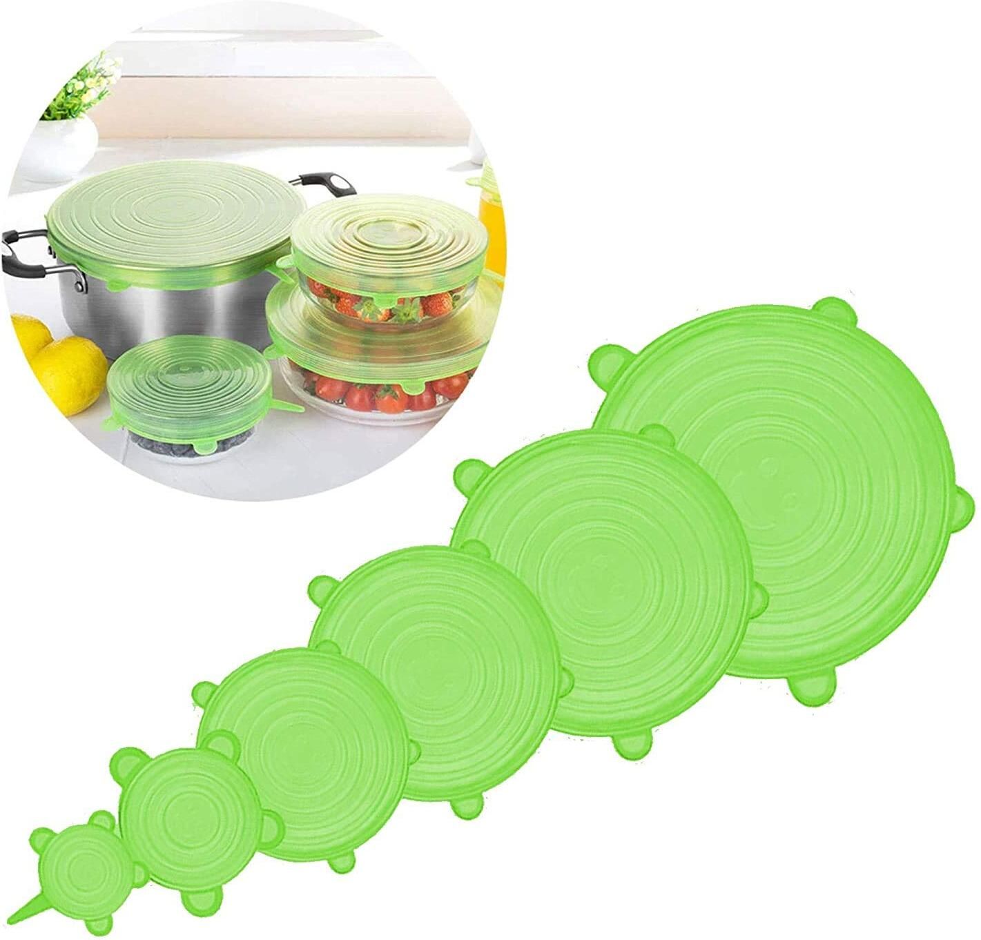 Silicone Stretch Lids Reusable Covers for Bowls Cups Microwave Safe 2.6 inch, 3.7 inch, 4.5 inch, 5.7 inch, 6.5 inch, 8.3 inch Lid Set, Pack of 6-image-36
