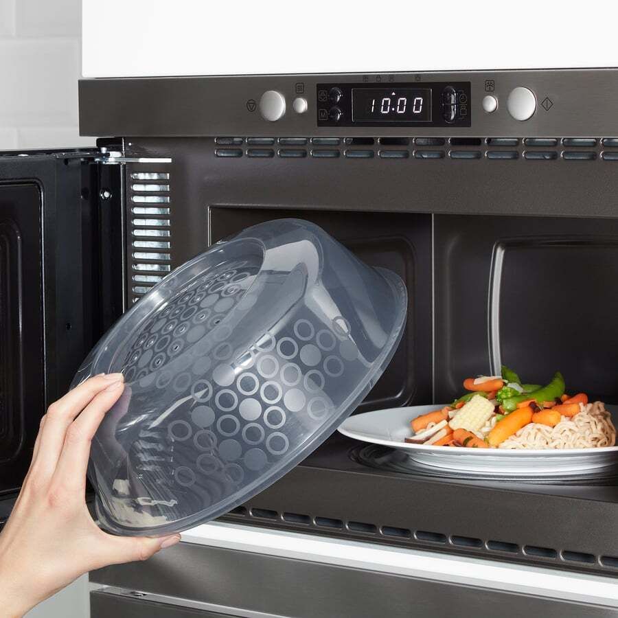 ikea PRICKIG Microwave lid, grey, 26 cm (10 ") 27 inch Lid, Pack of 1-picture-40