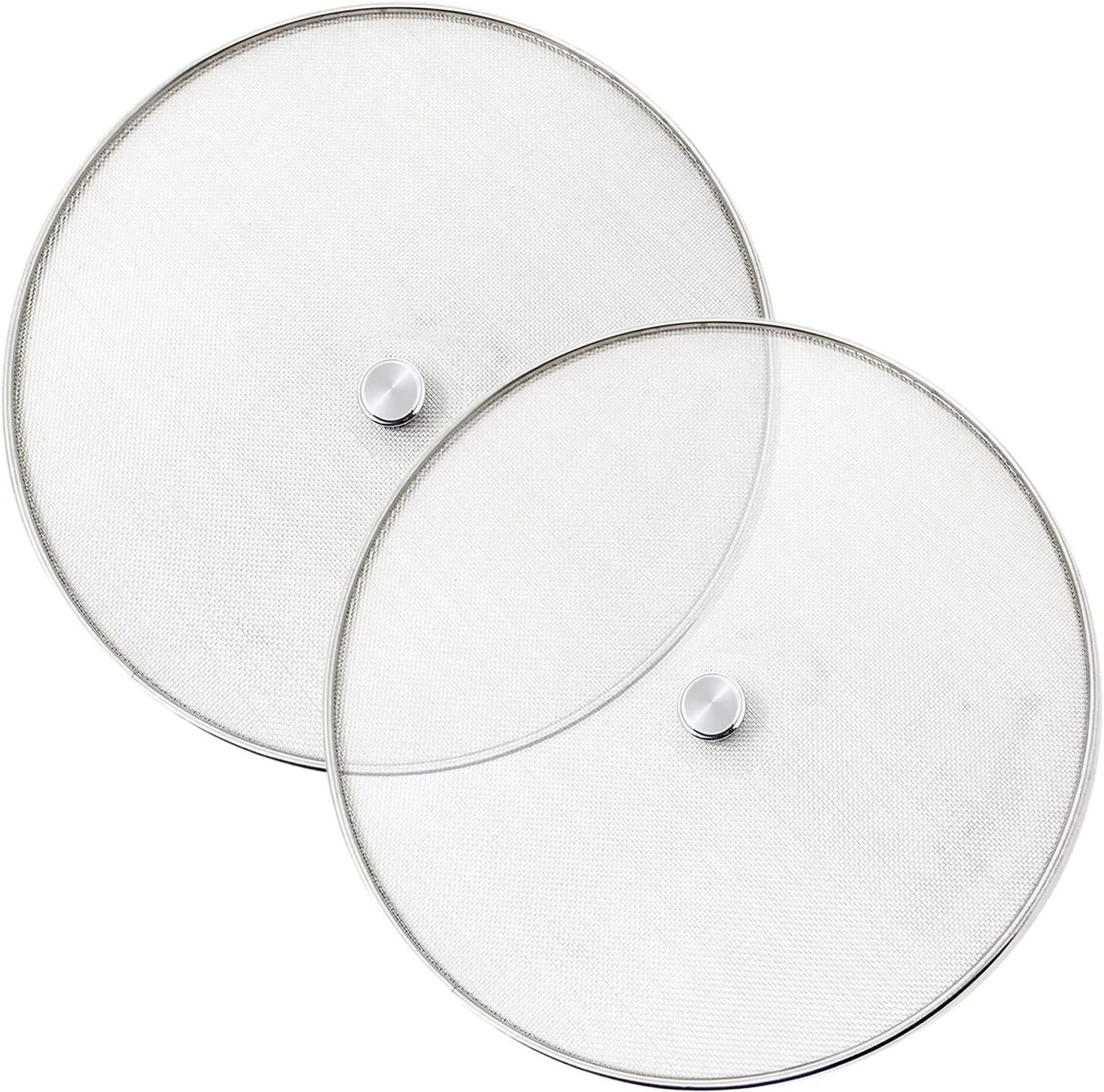 2 PCS Stainless Steel Food,Milk Cover Net Lids Multipurpose 10 inch, Pack of 2 10 inch Lid Set, Pack of 2-image-49