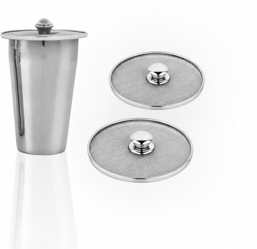 DiosHomes Stainless Steel Small Lid with Knob for Glasses & Cups, 3.5 inch Lid Set, Pack of 3-picture-13