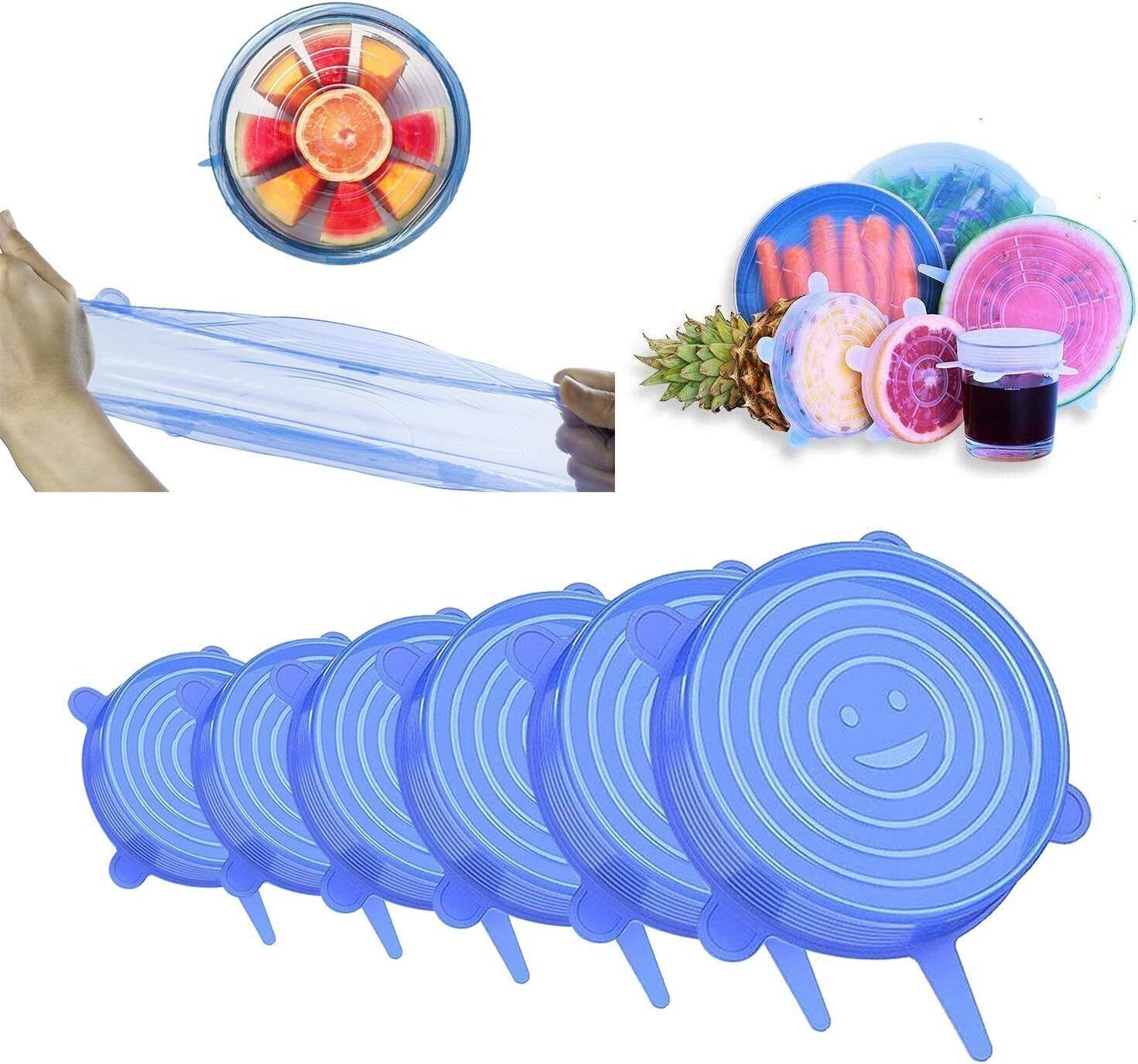6pc. Silicone Stretch Lids, Four Specifications of Reusable 2.6 inch, 3.7 inch, 4.6 inch, 5.7 inch, 6.5 inch, 7.8 inch Lid Set, Pack of 1-image-36