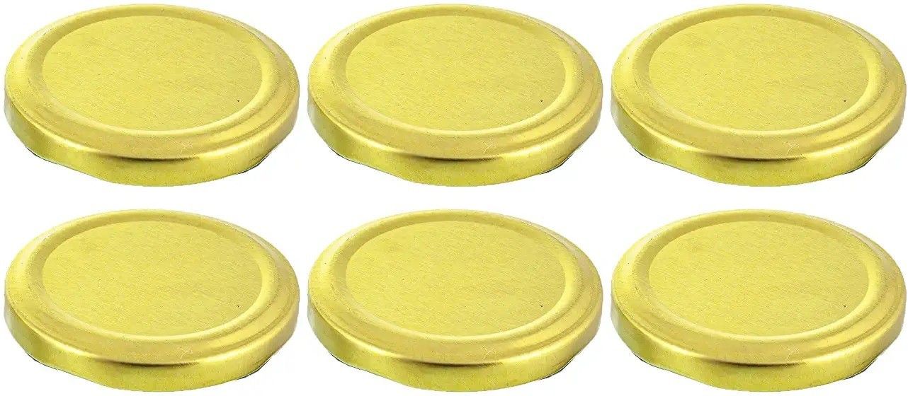 Glass Jar Lids Only 63mm For 63 mm Mouth Jars (Gold, Set of 6) 2.8 inch Lid-image-18