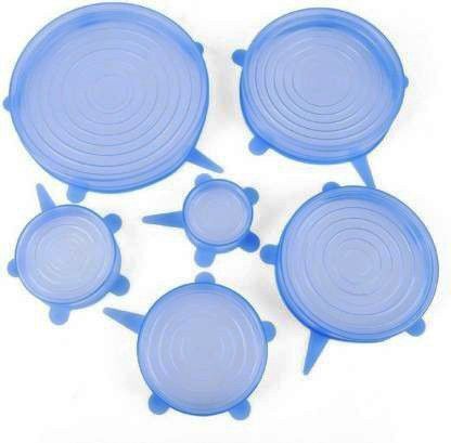 Silicone Bowl Protectors Stretchable Reusable 2.6 inch, 3.8 inch, 4.5 inch, 5.7 inch, 6.5 inch, 8.3 inch Lid Set, Pack of 6-image-6