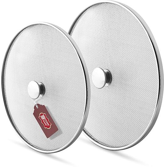 Steel Net Cover Jali| Set Of 2 (18cm & 23cm)| Milk Net Lids/Tope/Chiba 10 inch Lid Set, Pack of 2