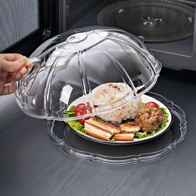 Microwave Splatter Cover and Tray to Food Splashes Serving Lid Full Protection 10 inch Lid, Pack of 1