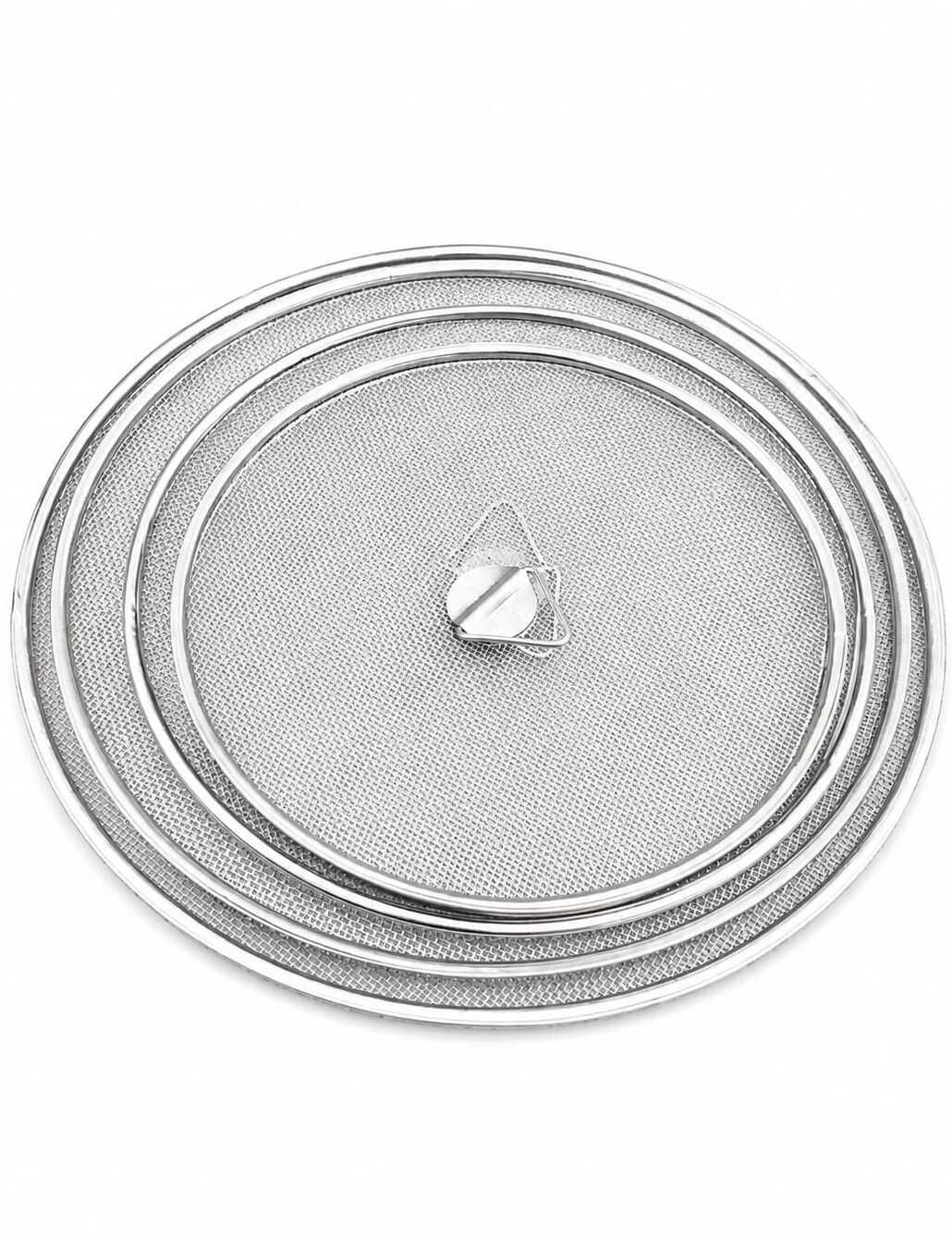 rasmati Stainless Steel Vessel Net Cover Lid 10 Inch | Pack of 4 Mesh Jali Food Covers 6 inch Lid Set, Pack of 4-picture-12