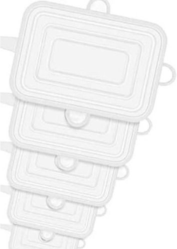 6 Pieces Rectangular Silicone Lids, BPA Free Silicone Stretch Lid 5 inch Lid Set, Pack of 5-image-40
