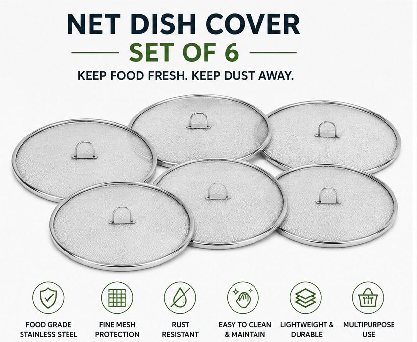 shri shyam iron ware NET COVER302 18 inch Lid Set, Pack of 1-picture-42