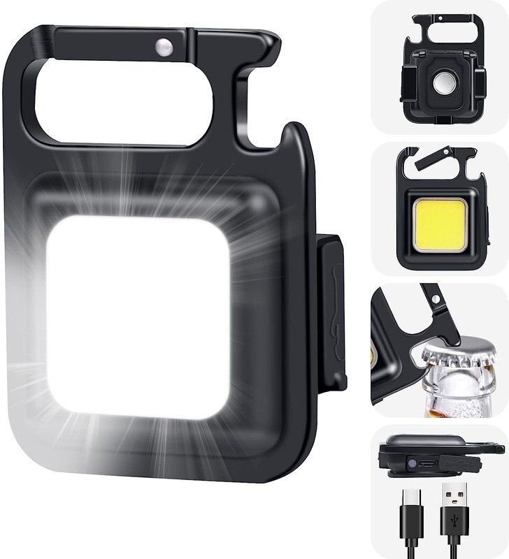 Keychain Mini Flashlight Modes Portable Pocket Light With Folding-16 S-Hook Aluminium Light Hanging Chain Rod-image-7