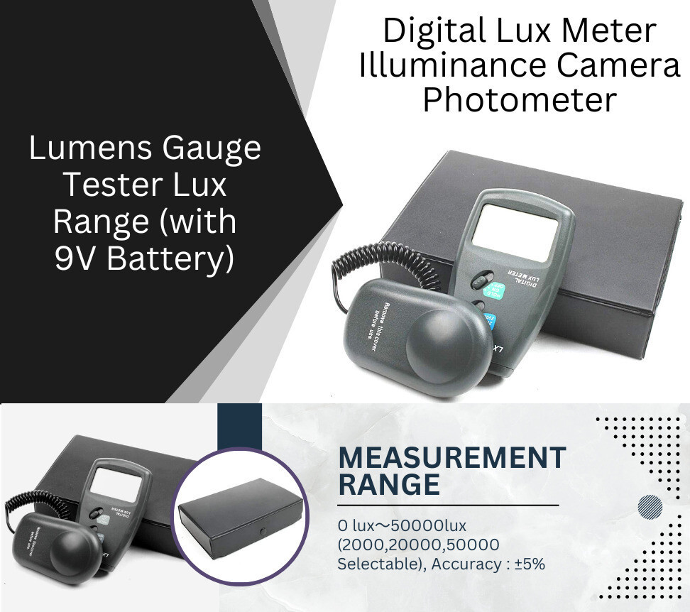goodsbazaar LCD Screen Digital Lux Illuminance FC Meter up to 2,00,000 Light Meter image 1