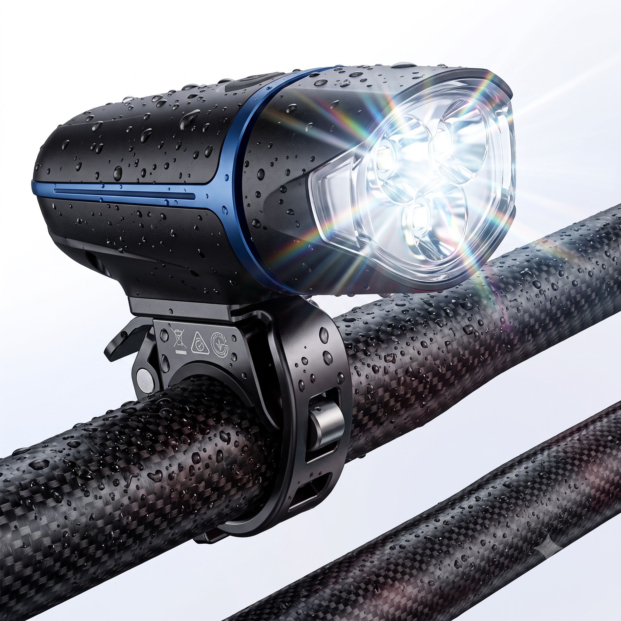 trt greno Rechargeable Cycle Light with Electric Horn|3 Light Modes |LED Bicycle Headlight LED Front Light-picture-19