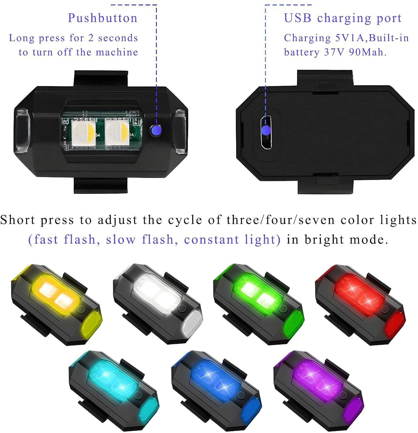4uonly 23 Colors USB Charging LED Anti Collision Flashing Light, High Brightness X LED Headlamp-picture-34