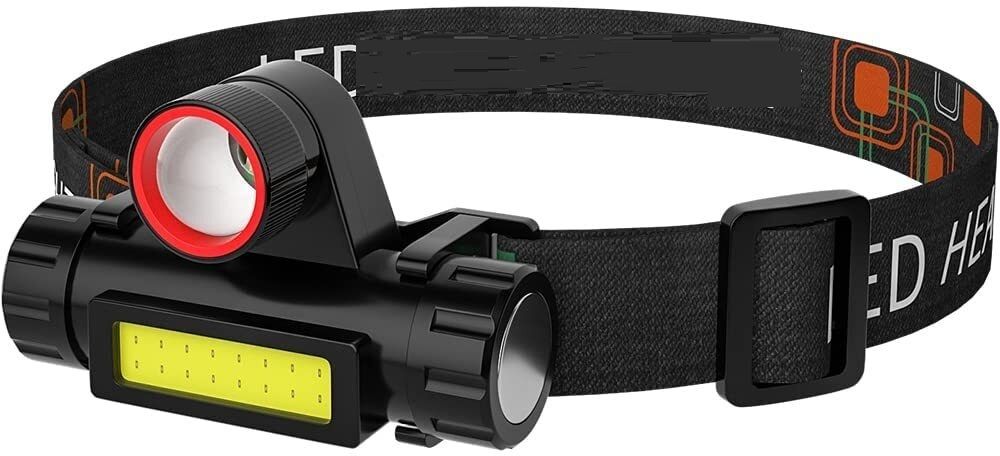 Plastic Headlamp USB Rechargeable, Waterproof Headlight Flashlight with Zoomable LED Headlamp-image-29