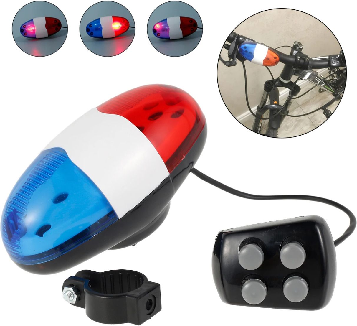 Bike Police Siren Horn Light Incandescent Front Light-image-30