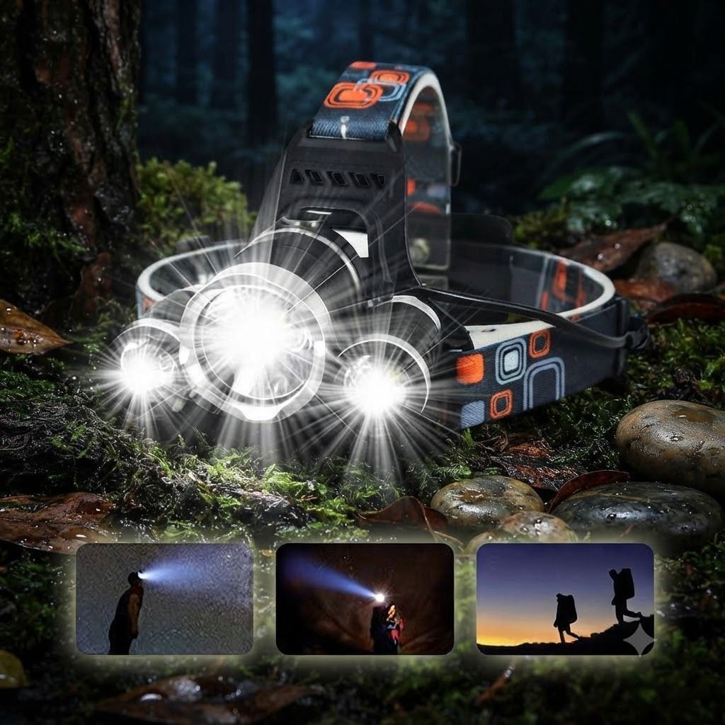 Ultra Bright Head Torch for Running Dry Camping Fishing Hiking LED Headlamp-image-18