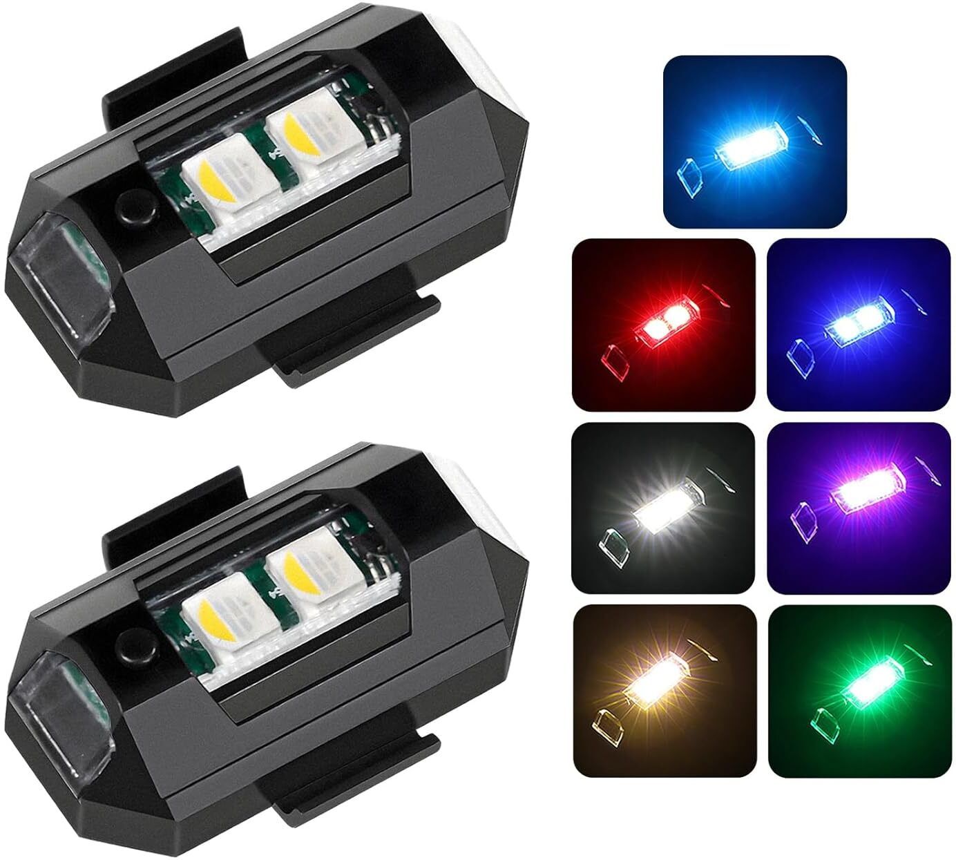 4uonly 24 Colors USB Charging LED Anti Collision Flashing Light, High Brightness X LED Headlamp-picture-26