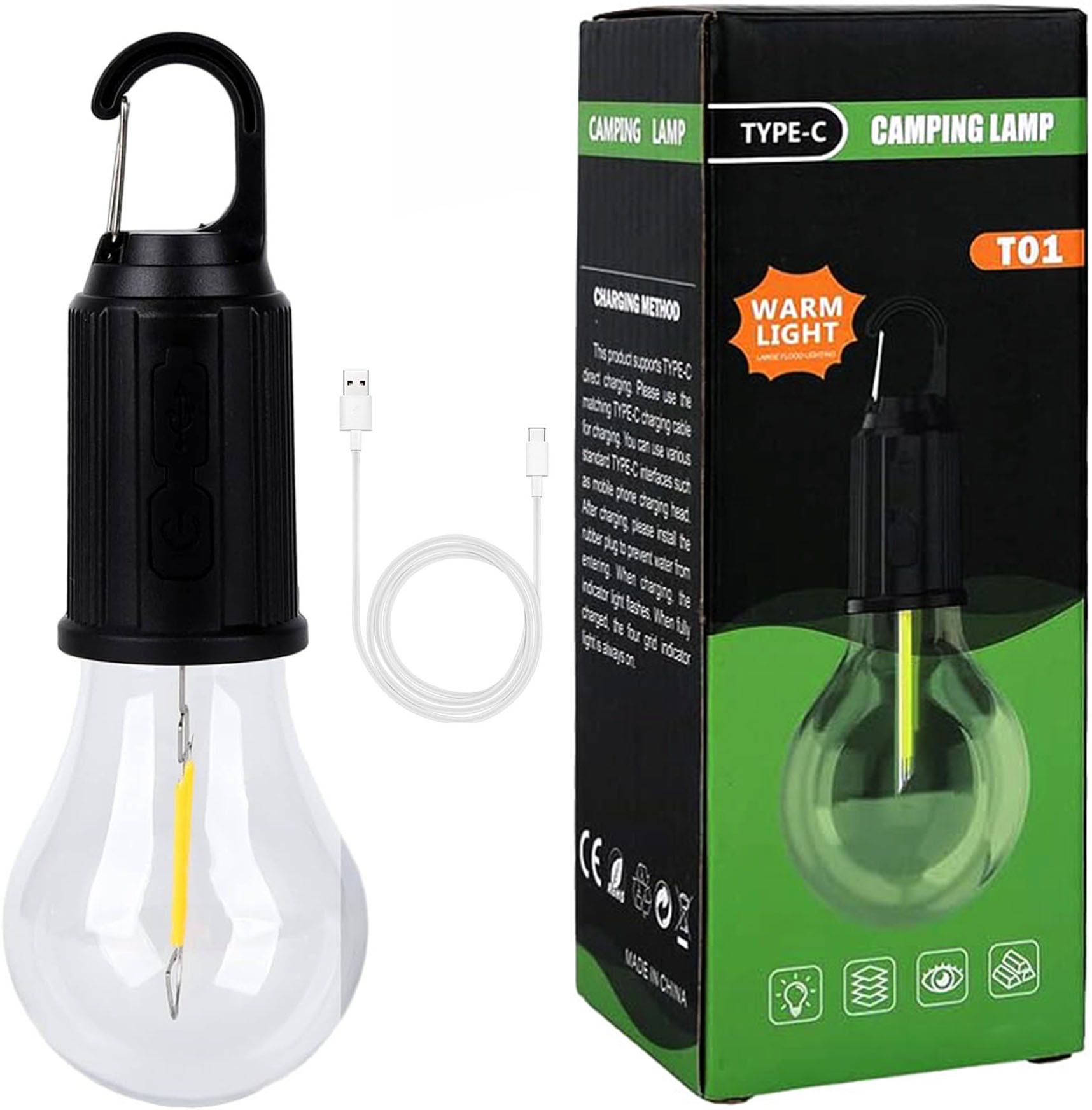 Rechargeable Camping Lights for Tents LED Lamp Emergency Light 3 Lighting Modes LED Lantern