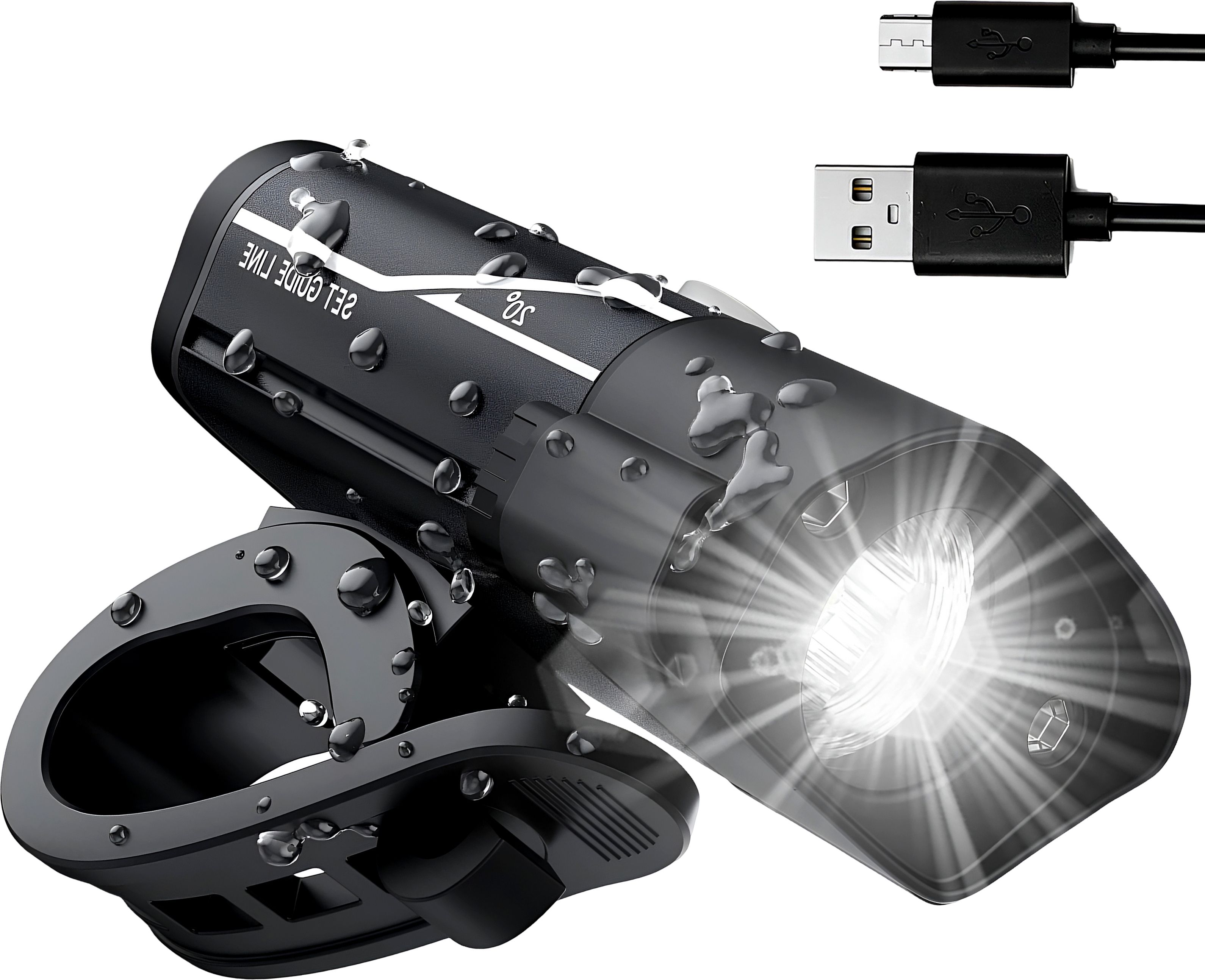 USB Rechargeable Cycle Headlight Super Bright Waterproof LED Front Lamp LED Front Light-image-18