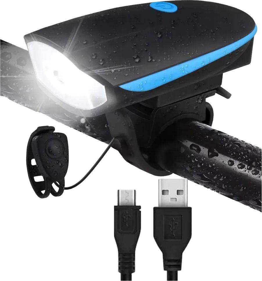 USB Rechargeable 3-Mode Bicycle Horn & Cycle Light – 2-in-1 Front Illumination LED Front Light-image-28