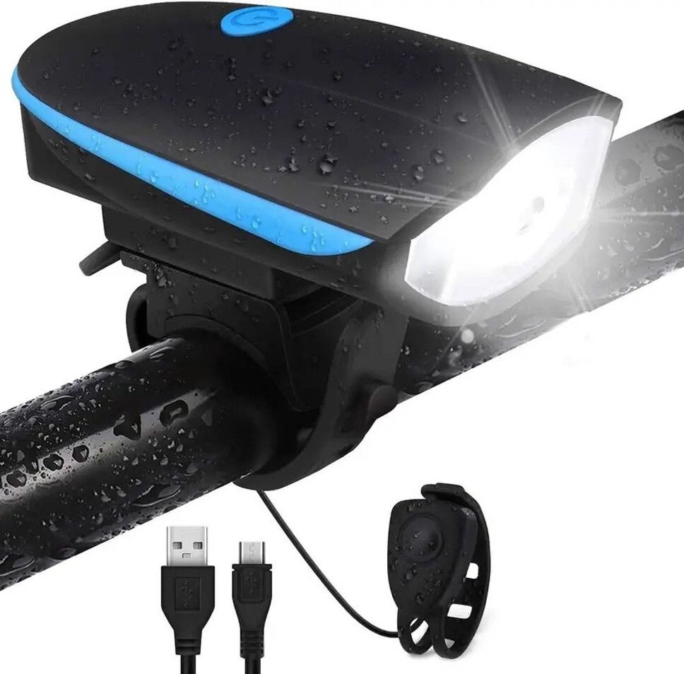 highrider USB Rechargeable LED Front Cycle Light & Horn(Black/Blue) LED Front Light-picture-23