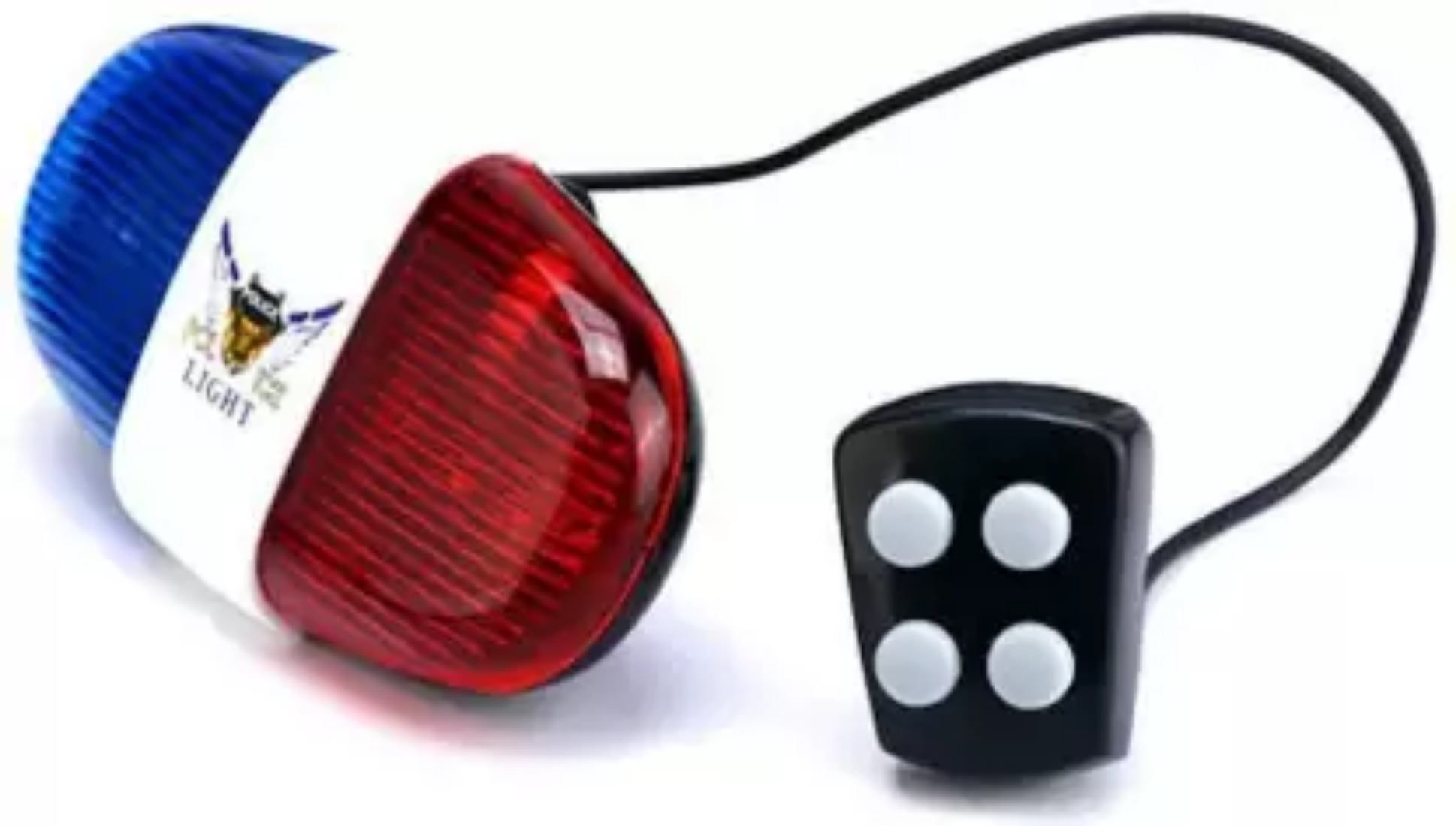 Bicycle 4-Tone Police Horn LED Front Light LED LED Front Light