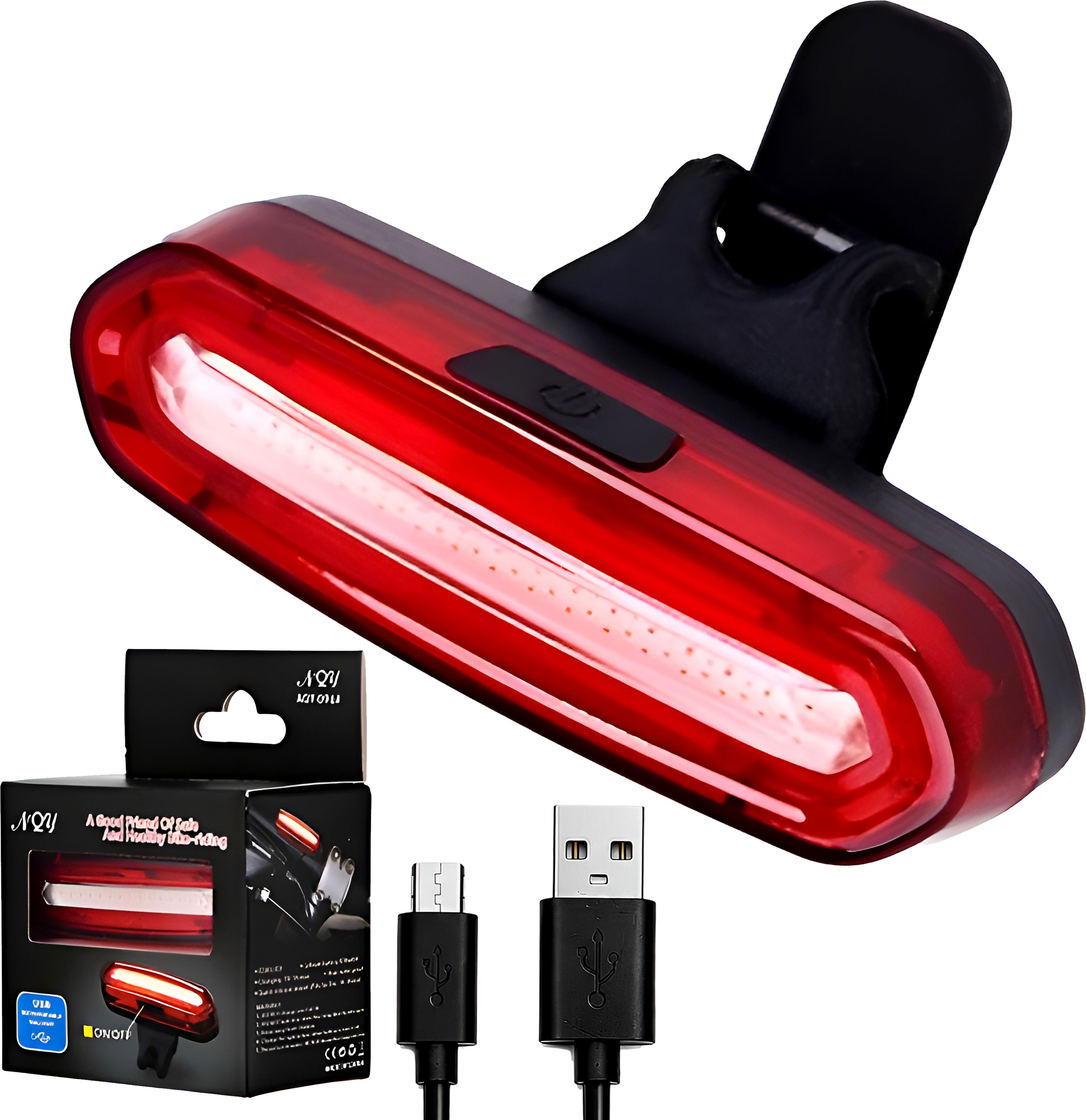 razaiq 120LM USB Rechargeable Waterproof Bicycle Rear LED Light with Flash Warning Mode LED Rear Break Light-picture-13