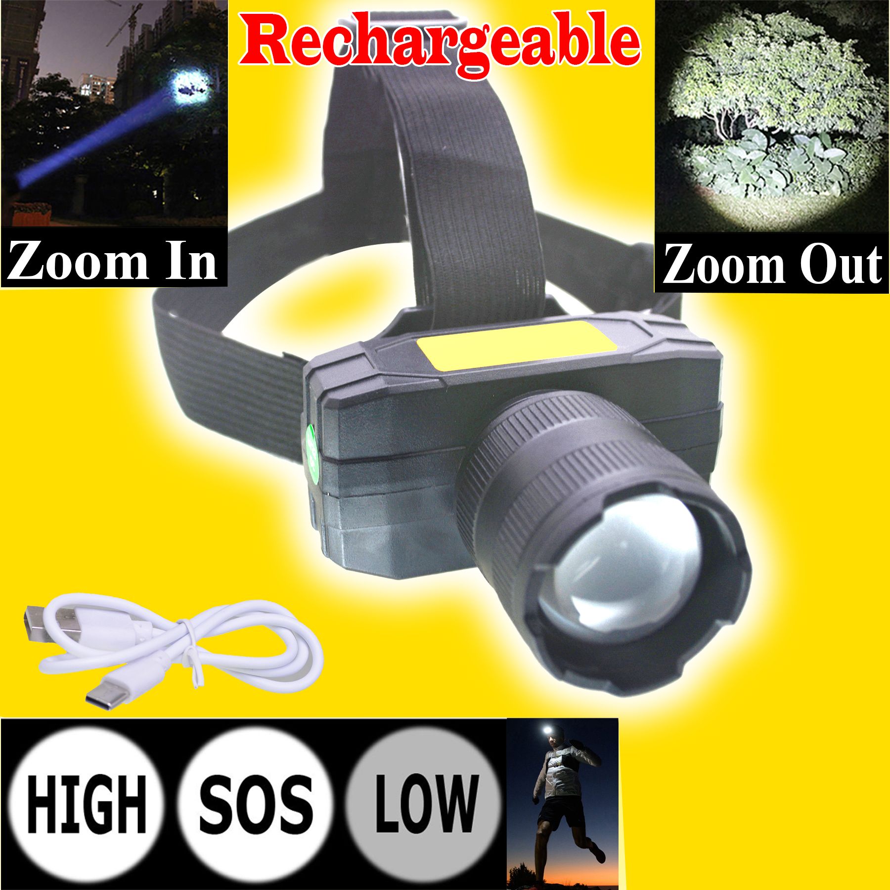 jmall Head Flashlight with LED Lamp Head Torch for Camping -LP85 LED Headlamp-picture-20