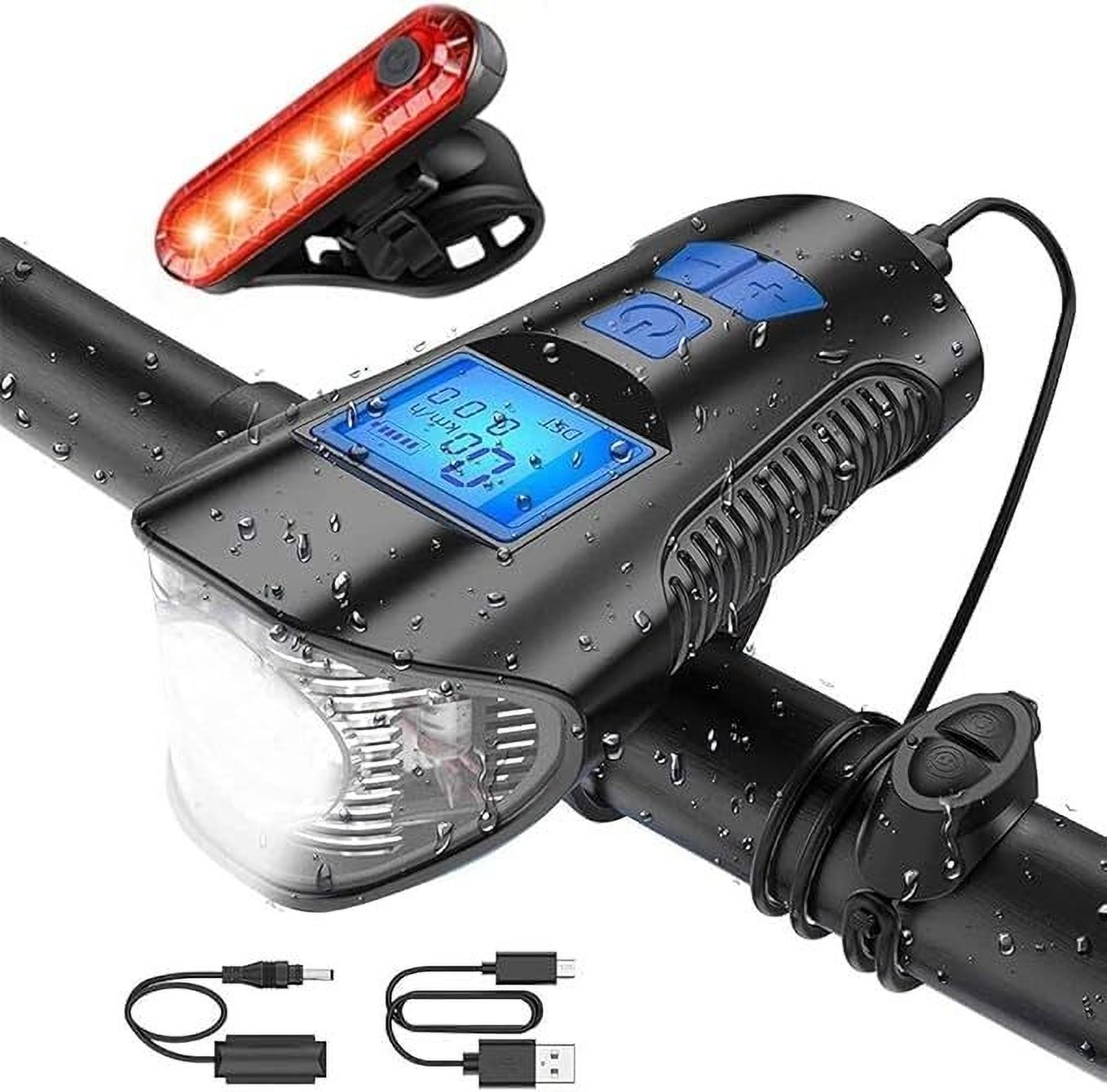 Rechargeable Front and Tail Bicycle Lights LED Front Light-image-19