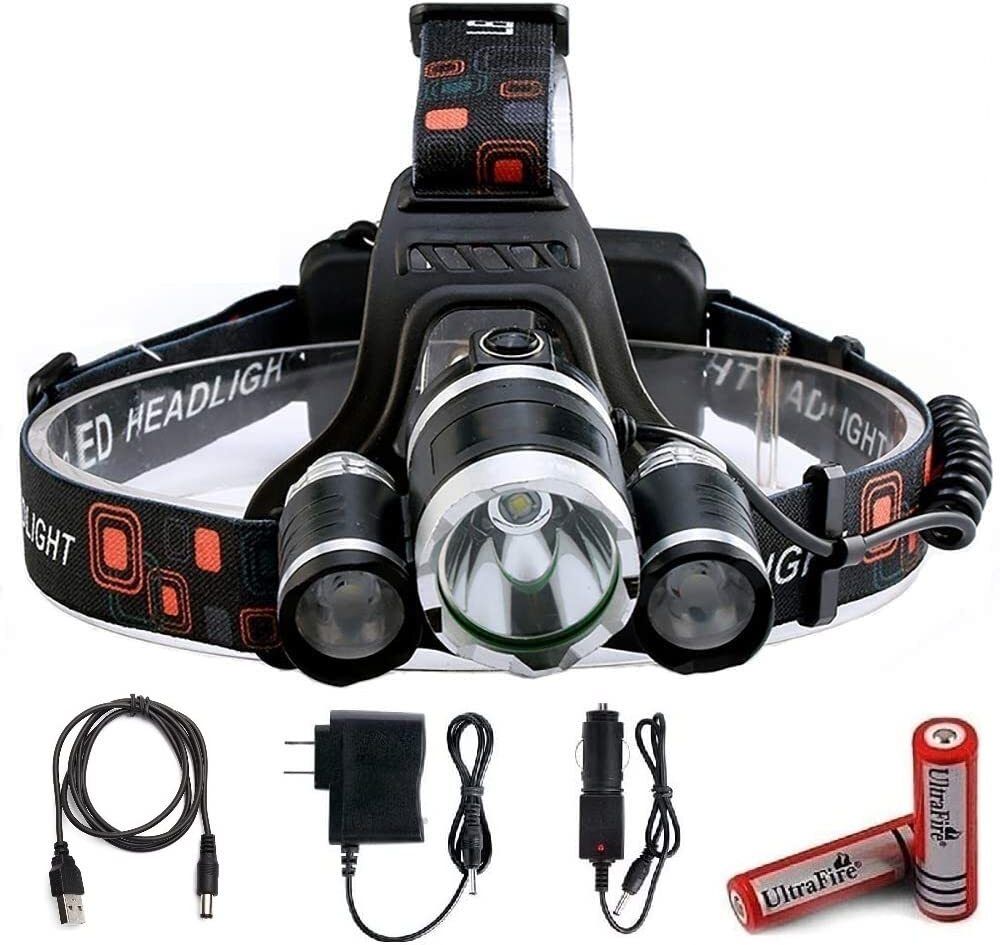 Head Lamp Flash Light Torch 3 LED Camping Trekking LED Headlamp LED Headlamp-image-48