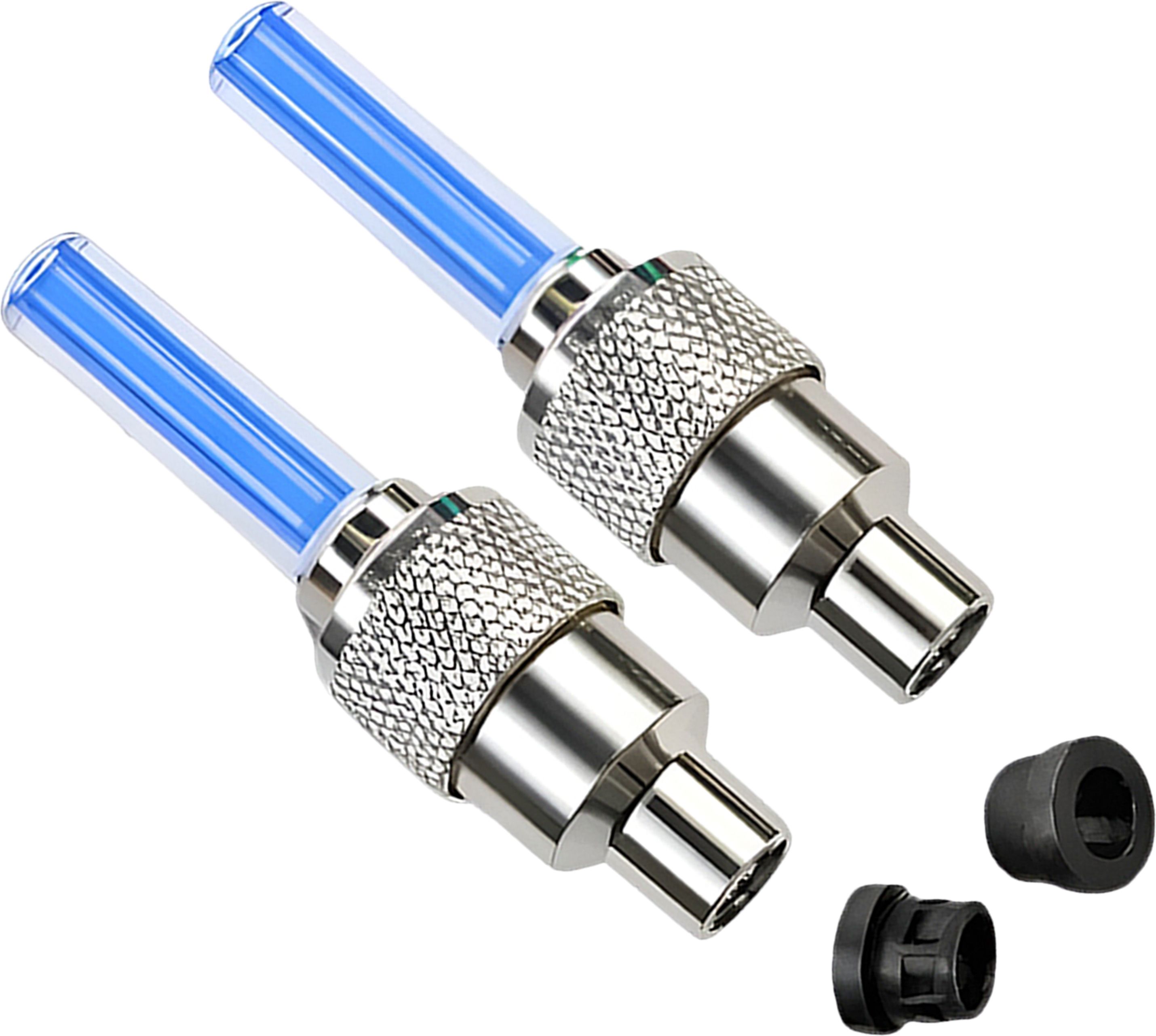 Bicycle Wheel LED Valve Cap Blue Flash Motion Sensor Waterproof Tire Light LED Wheel Reflectors-image-1