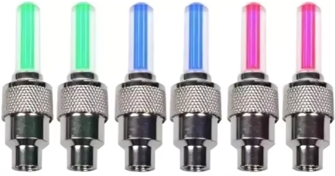 Cycle Tyre Valve Light Bike Wheel Valve Light LED Wheel Reflectors RGB Color 6pc LED Wheel Reflectors-image-17
