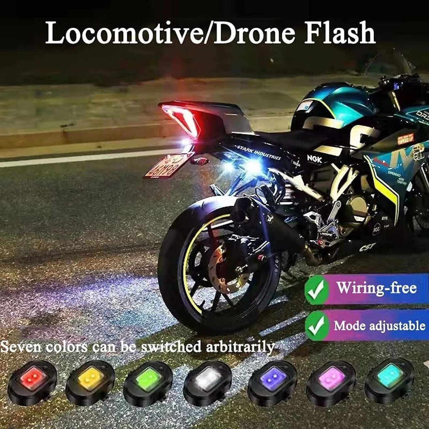 29 Colors USB Charging LED Anti Collision Flashing Light, High Brightness X LED Headlamp-image-46