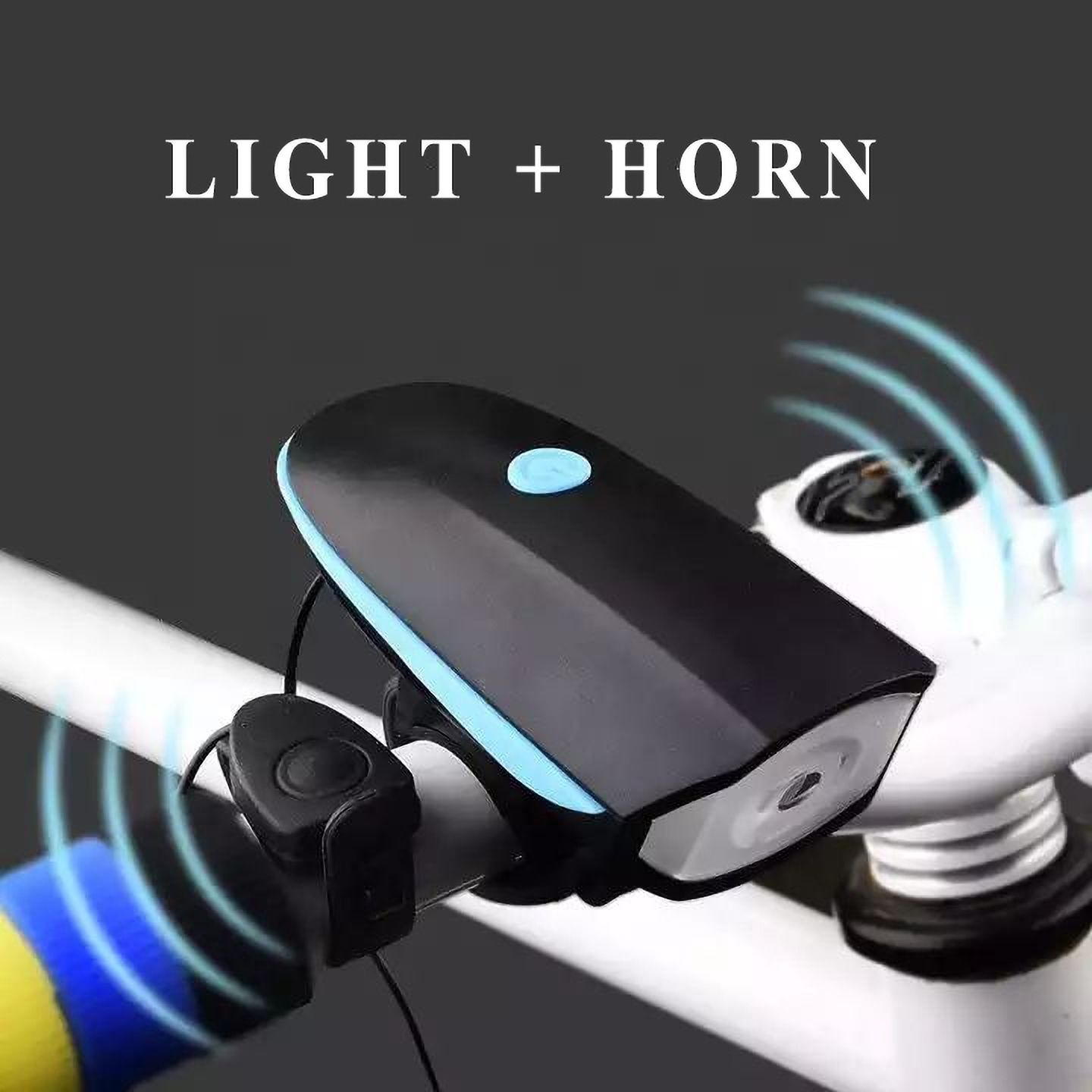 LED Cycle Front Light with 3 Modes & 5-Sound Horn | USB Rechargeable Headlamp LED Front Light-image-41