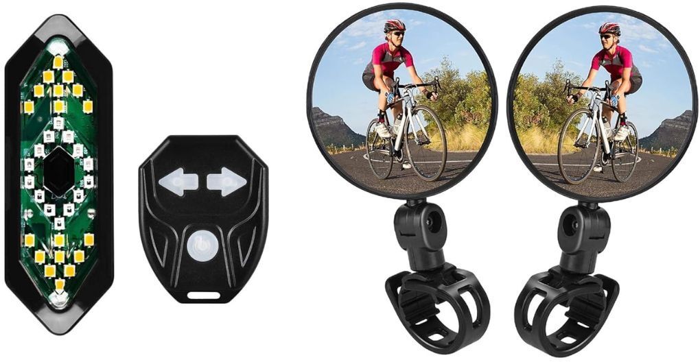 Bicycle Tail Light with Turn Signals, Brake Light & Bicycle Mirror Combo LED Front Rear Light Combo-image-32