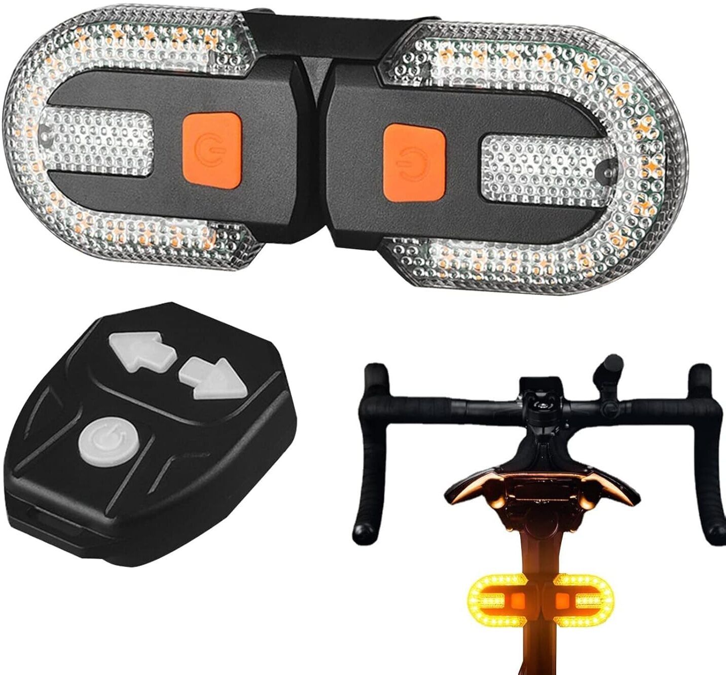 USB Rechargeable Bike Remote Control Indicator Light with 5 Signal Modes LED Rear Break Light-image-22