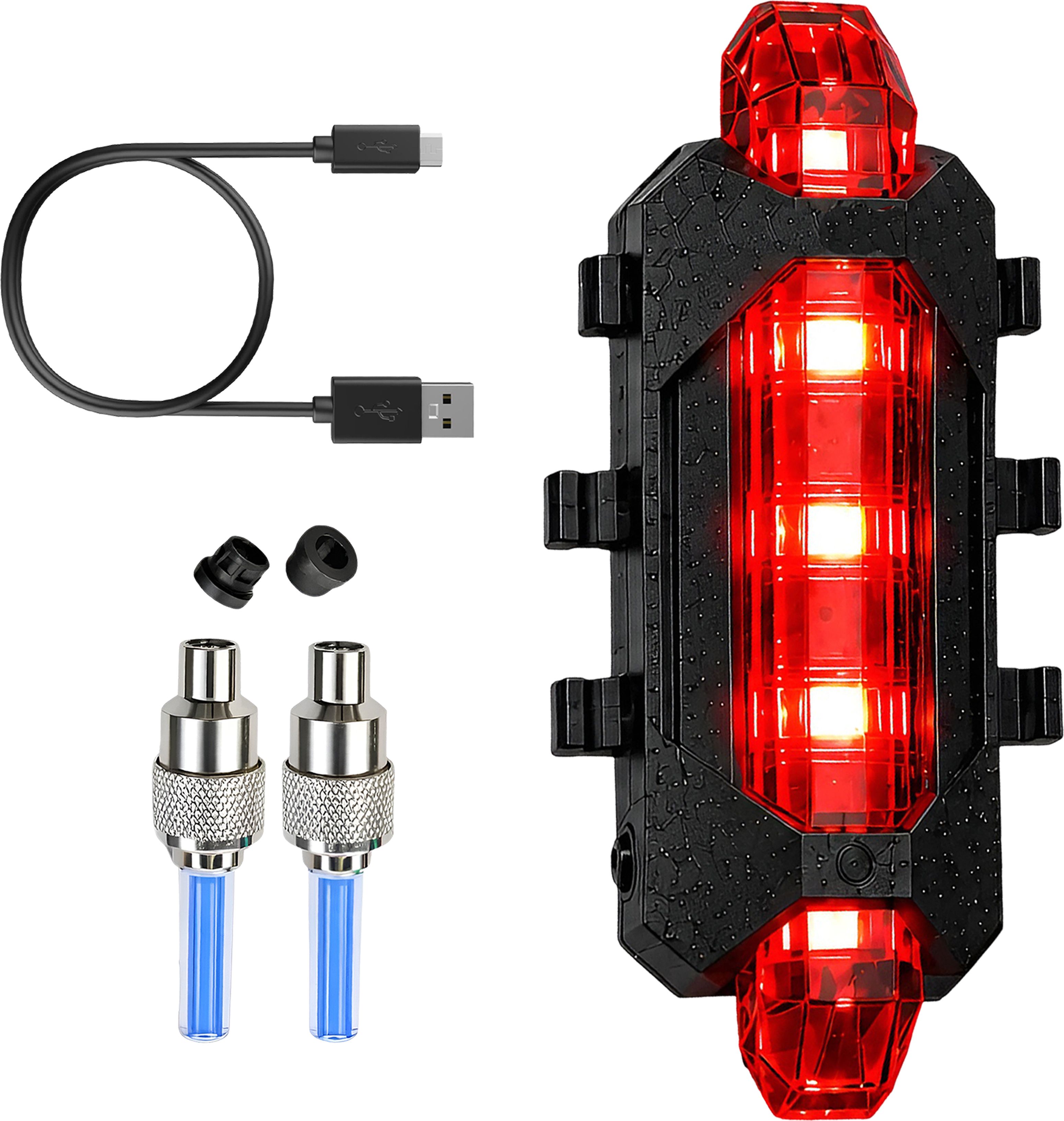 razaiq Cycle Tail Lamp with Blue Motion Sensor Valve Cap Waterproof LED Light Set LED Rear Break Light-picture-42