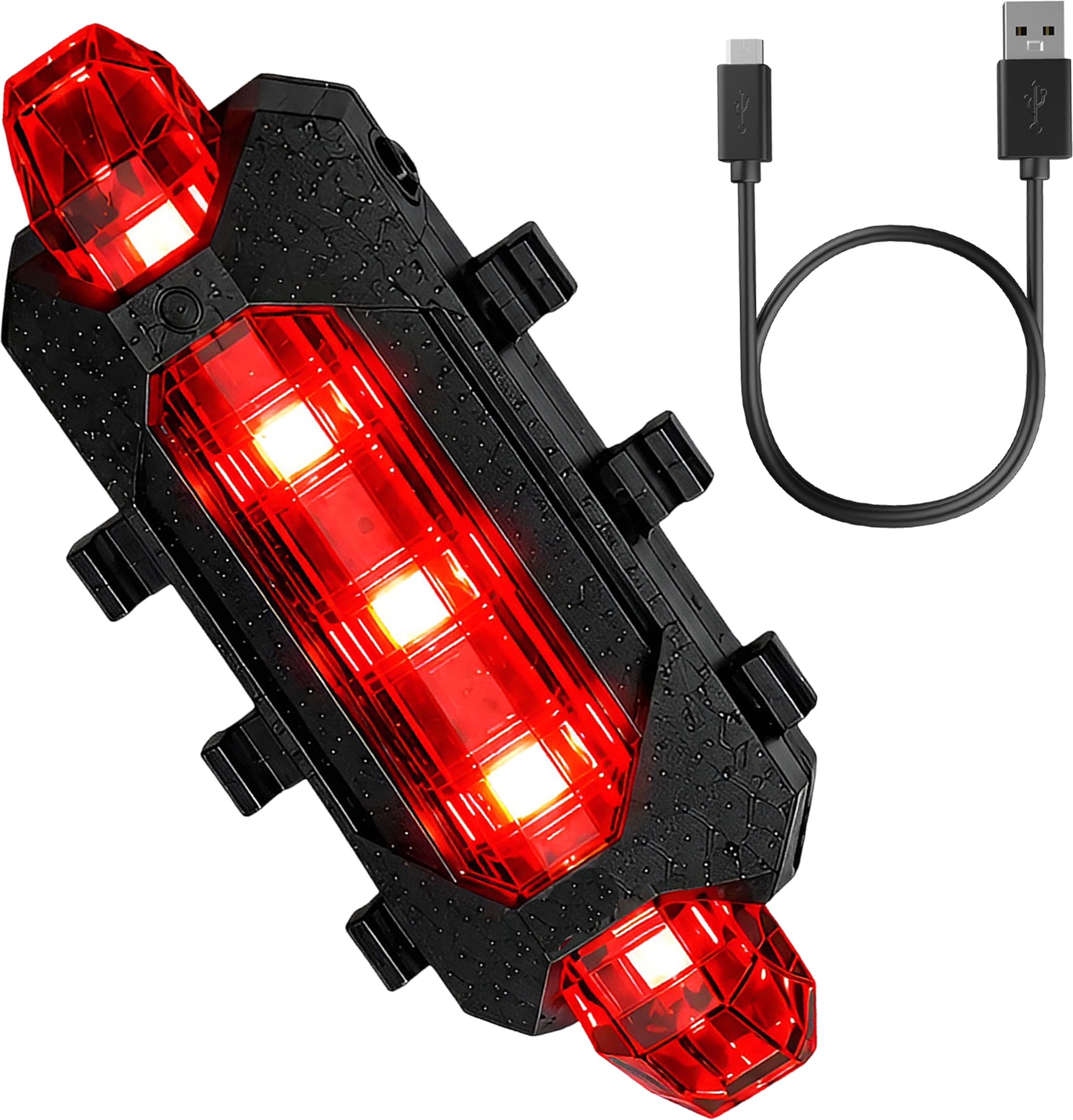 razaiq Bicycle USB Rechargeable Red Tail Light Waterproof LED Safety Lamp for Cycle LED Rear Break Light-picture-13