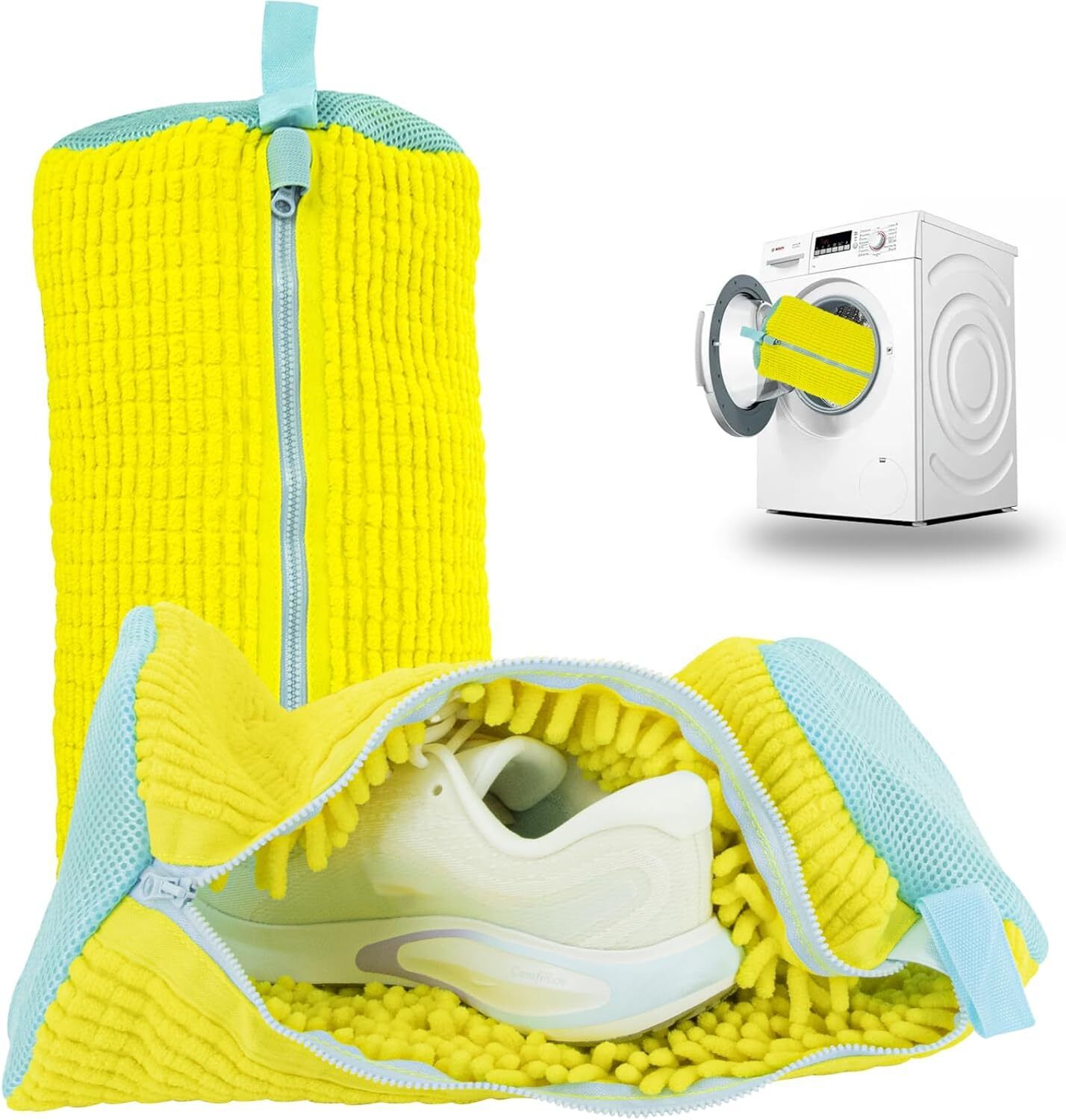Laundry Bag with Zipper for Washing Shoes, Socks & Innerwear Laundry Trolley-image-3