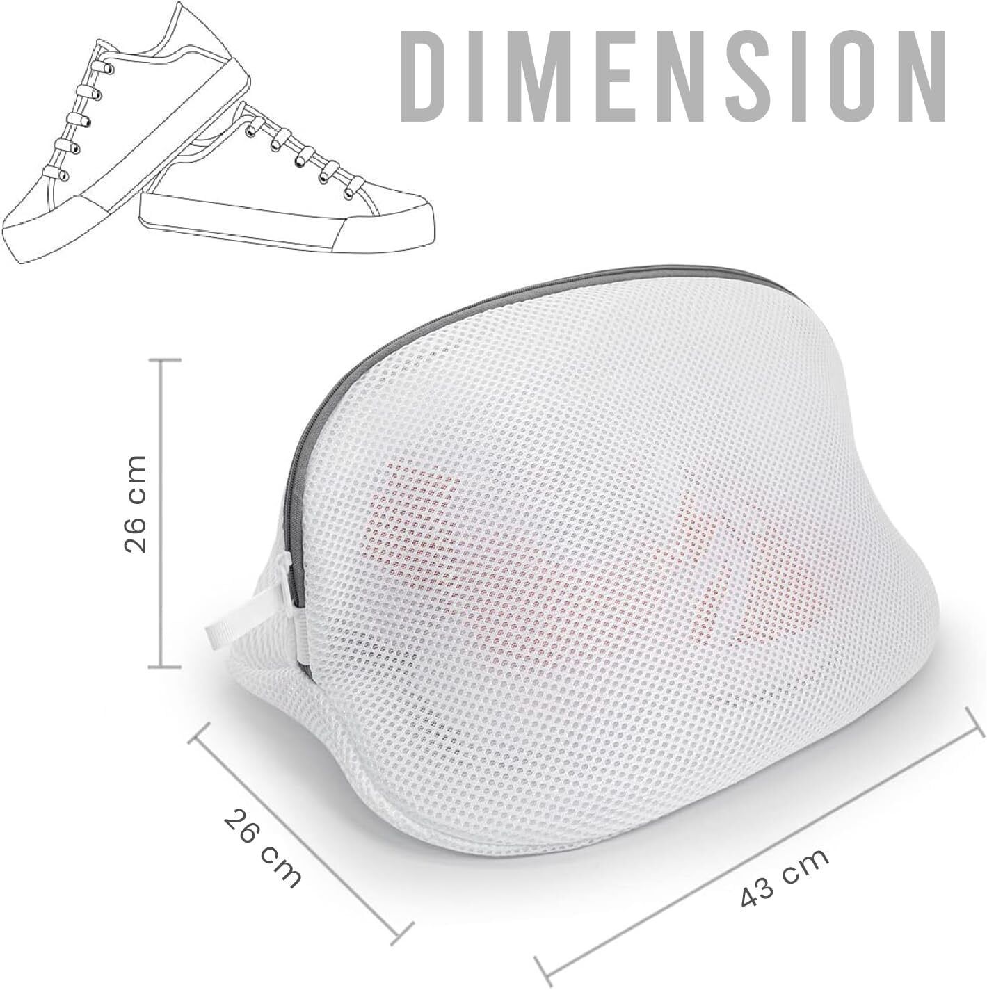 Shoes Wash Bags with Bumper Protectors – Mesh Shoe Laundry Bags Laundry Trolley-image-36