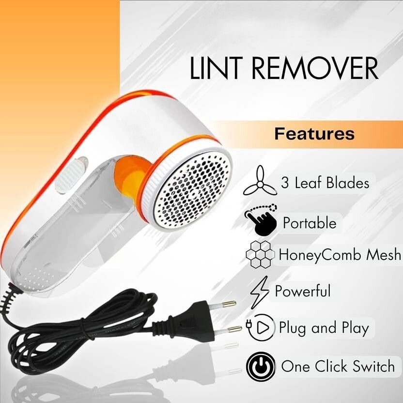 Electric Lint Remover-Fabric Shaver for Clothes, Sweaters | Plug & Play 3-Blade Lint Roller-image-20