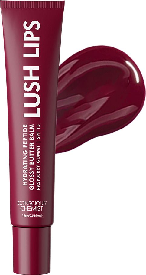 conscious chemist Peptide Lip Balm - Lush Lips with SPF15 |For Dry & Chapped Lips | For Dark Lips. Raspberry Gummy-picture-20
