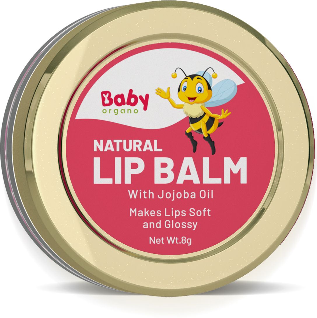 babyorgano Natural Lipbalm Moisturizer for Dry Chapped Lips Infused with Yashti Ghrit 6gm Strawberry-picture-27