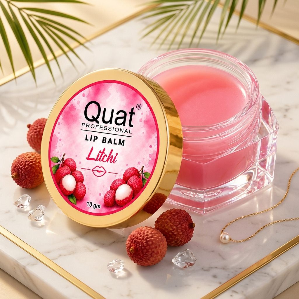 quat Lichi Lip Balm 10g – Deep Moisturizing Lip Care for Soft Smooth Lips Beetroot, Lichi-picture-10