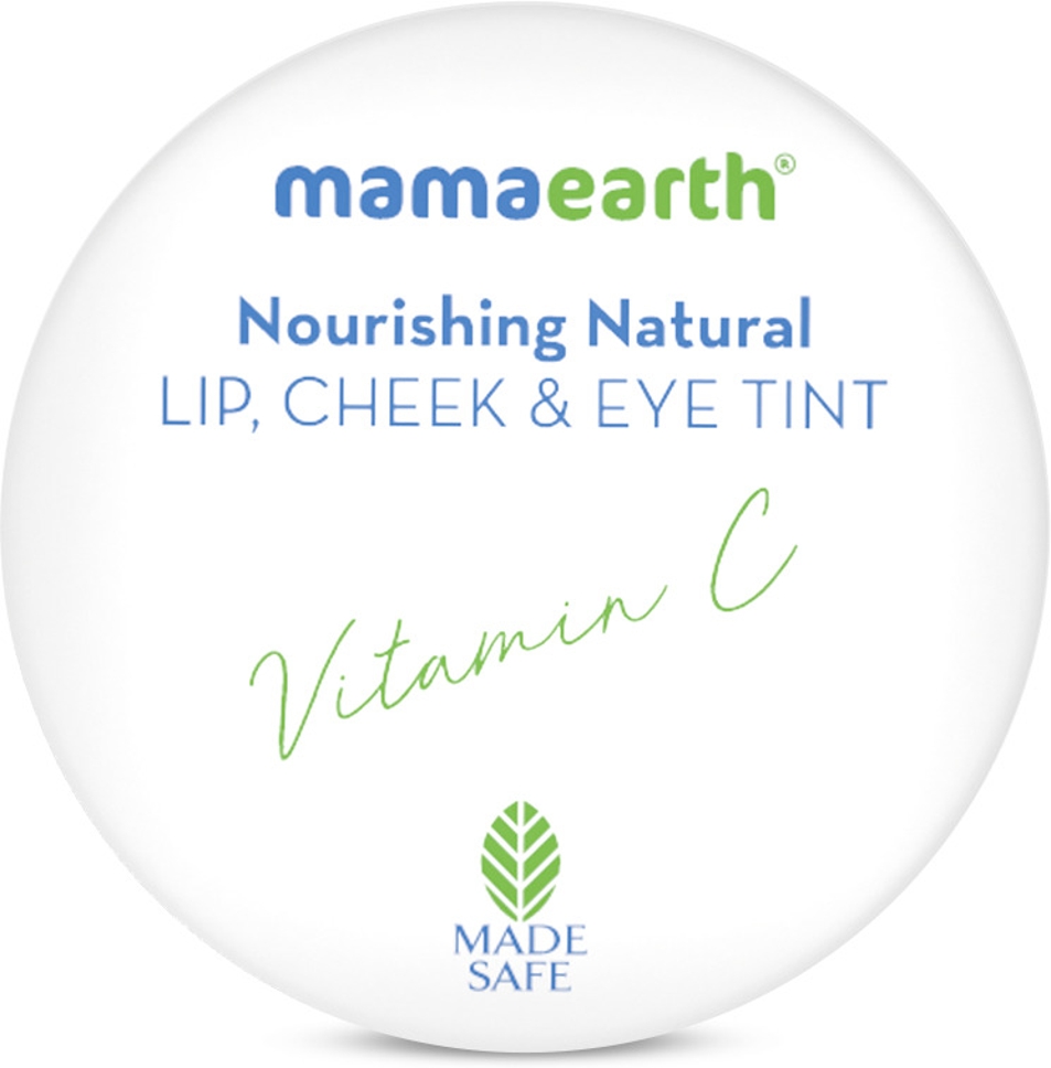 Mamaearth Nourishing Natural Lip Cheek & Eye Tint with Vitamin C & Rose, 03 Rose Pink